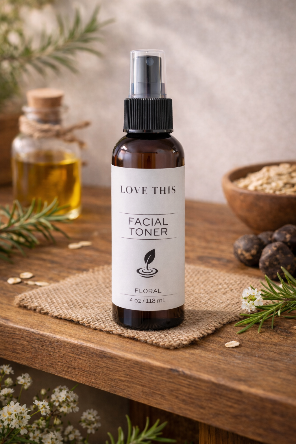 All-Natural Facial Toner | Rose Water & Aloe Vera Base