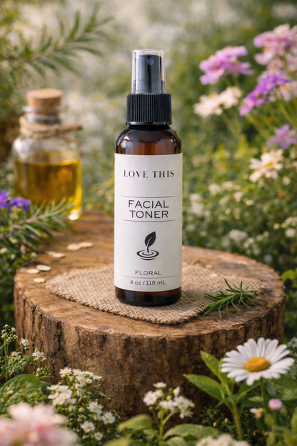 All-Natural Facial Toner | Rose Water & Aloe Vera Base